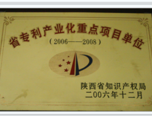 陜西省知識(shí)產(chǎn)權(quán)優(yōu)勢(shì)培育企業(yè)